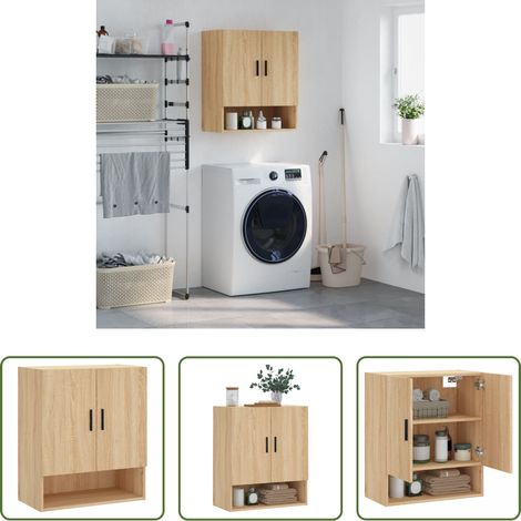 vidaXL Sonoma-Eiche - Wandschrank Sonoma-Eiche 60x31x70 cm Holzwerkstoff (1/5)