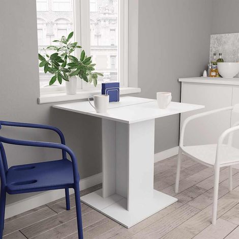 Table à manger Scandinave - Table de salle à manger Blanc 80 x 80 x 75 cm Aggloméré BV826904 - BonneVie (1/5)