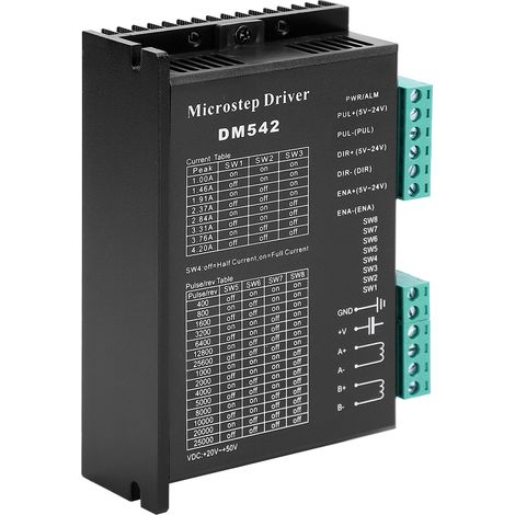 Mikroschritttreiber Schrittmotortreiber 2-Phasen-Hochunterteilungs-PWM-Stromregelung DM542 (1/5)