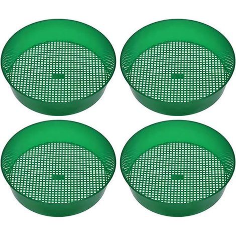 Tamis de sol en plastique, tamis de jardin, grands outils de tamis de sol, bac de rempotage de jardin, tamis de poêle à tamis de (1/5)