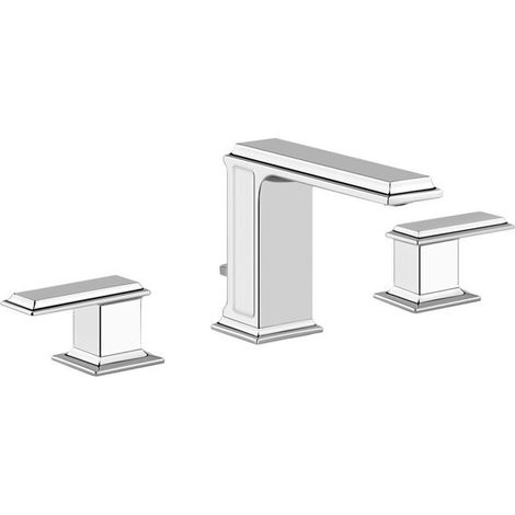 Gessi Eleganza, mélangeur lavabo 3 trous, tuyau flexible 3/8,