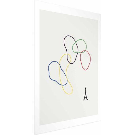 Poster – Bunte Kreise – Digitale Grafik – Minimalismus (1/4)