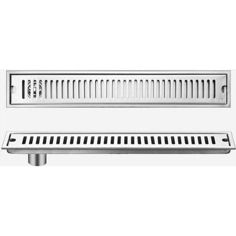 Caniveau Douche Italienne avec Filtre À Cheveux,Caniveau De Douche en Acier Inoxydable,Siphon Douche Italienn,10 60cm (1/4)