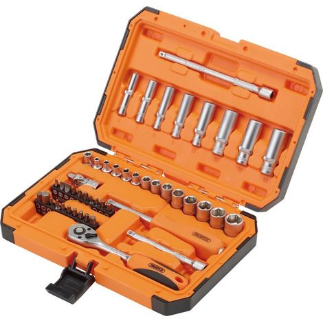 Draper 22109 Hi-Torq 6 Point Socket Set, 1/4in (47 Piece)