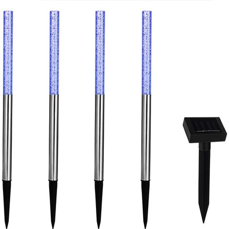 Luci solari da giardino confezione da 4 multicolore 48 cm 223009644 (1/5)