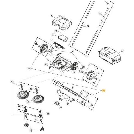 KIT PIÑON RUEDA ORIGINAL STIGA SWP 355 - 118821355/0