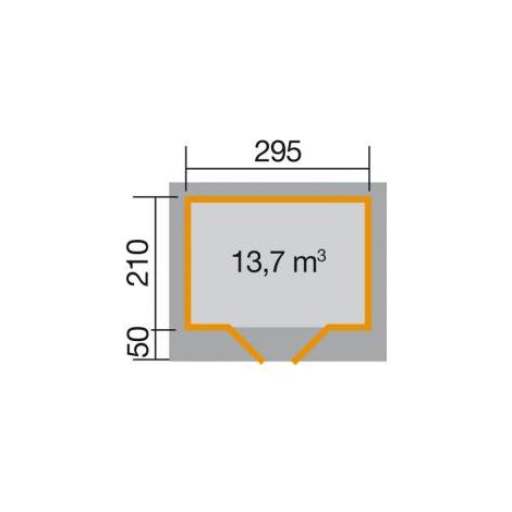 Designh.Marlo 126 Gr.1, + DT anthrazit, B295 x T210 cm
