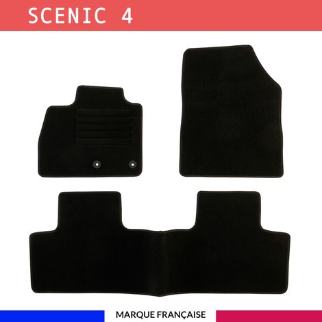 Tapis de voiture - Sur Mesure pour SCENIC 4 (dès 2016) - 3 pièces - Tapis de sol antidérapant pour automobile (1/4)