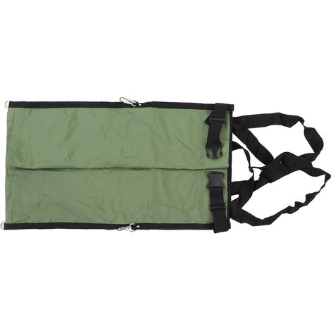 Sac à fruits en tissu Oxford 600D vert à double boucle, ajustable, adapté à la cueillette de pommes et idéal pour la cueillette au jardin. (1/5)