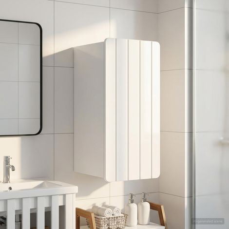 vidaXL Armario de pared para baño ZWOLLE Blanco Brillante (1/5)