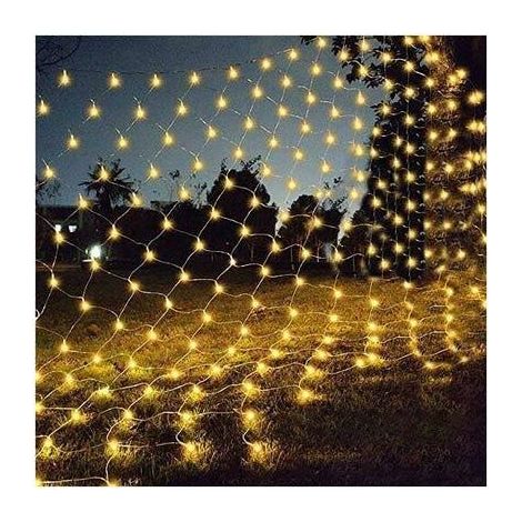 Filet lumineux LED 192 LED 3 m x 2 m 8 modes Étanche Économie d'énergie, intensité variable Convient pour les fêtes, Blanc chaud (SKU produit : 95197223 SKU Offre : lehuamwj267) (1/4)