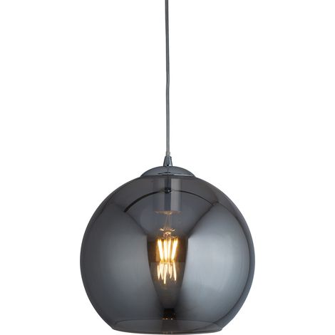 Searchlight Balls - Sospensione a soffitto a 1 luce a cupola Cromo, Vetro fumé, E27 (1/5)