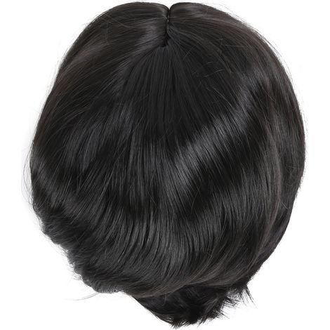Perruque courte et lisse à dégradé de couleurs, style européen et américain, avec filet rose et bonnet. (1/5)