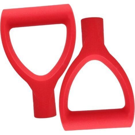 2 Pièces Poignée Pelle Accessoires De Chasse-Neige Pelles pour Creuser Manche De Machine De Déneigement Outils d'hiver pour La Neige Outils De Pelletage De Neige PP Rouge (1/5)