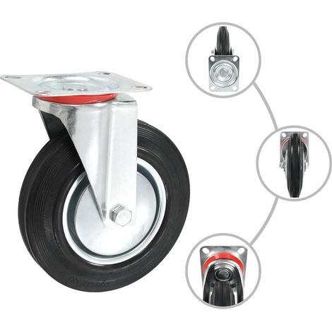 8 pcs Roulettes pivotantes 200 mm CFW24767 (1/5)