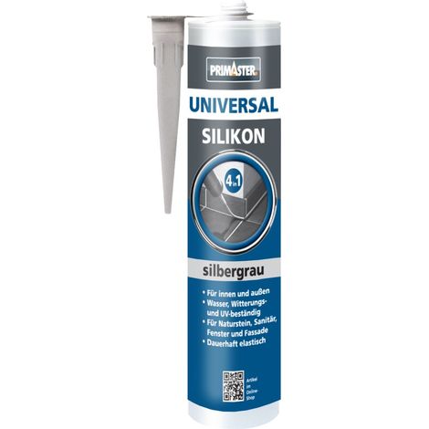 Primaster Universalsilikon 4 in 1 Silbergrau 300ml Vergilbungsfrei Innen&Außen (1/2)