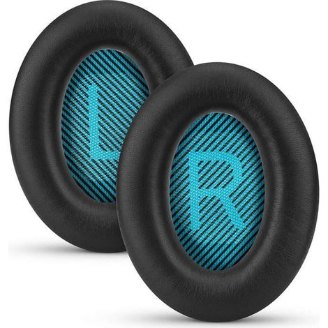 Ohrpolster für Bose QC15 / QC25 / AE2 Kopfhörer – 1 Paar, Schwarz + Blau (1/5)
