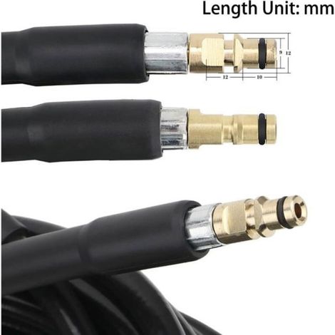 Tuyau Haute Pression - 6 M - Connecteur Rapide - Compatible Karcher K2 K3 K4 K5 K6 K7 - PVC Cuivre (1/4)