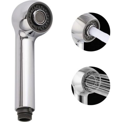 Bec de rechange pour robinet de cuisine extractible, tête de robinet d'évier à 2 fonctions, connecteur mâle G1/2 ou 13/16", non universel, nickel brossé, plaqué chrome