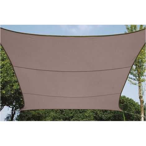 Perel Sombreado Velo, Repelente de Agua, 3.6 x 3.6 m, 160 g/m², poliéster, Cuadrado, Tope