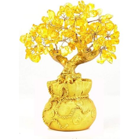 Décoration Feng Shui arbre à argent en cristal, ornement décoratif porte-bonheur (1/5)