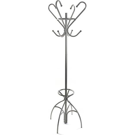 Appendiabiti da terra per ingresso ufficio stand porta ombrelli attaccapanni argento guardaroba h 174 (1/5)