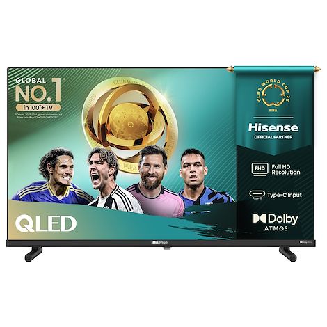Hisense TVQLED 40" Smart TV HDR10, HDMI 1.4, VIDAA U9, Dolby Atmos, USB Type-C, Modello 40A59Q (1/5)