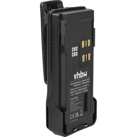 vhbw Batterie compatible avec Motorola XPR7580e, XPR7580 radio talkie-walkie (2200mAh, 7,4V, Li-ion) - avec clip de ceinture