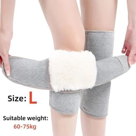 Genouillère de Compression,Genouillères de Sport Chauds d'hiver,Attelle Genou en laine de cachemire épaisses,pour Extérieur,Arthrose (1/4)