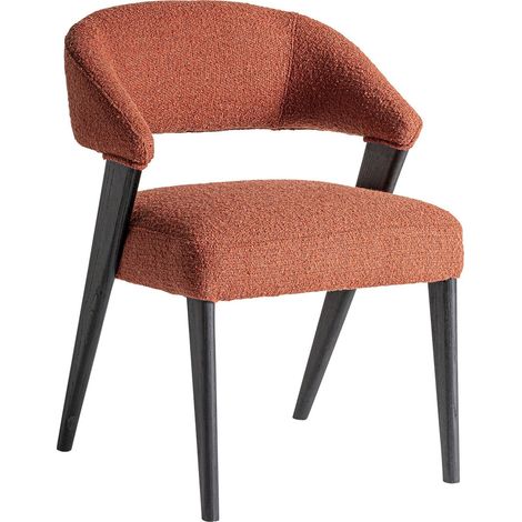 Chaise contemporaine terracotta effet marbré élégance et confort - Terracotta effet marbré (1/5)