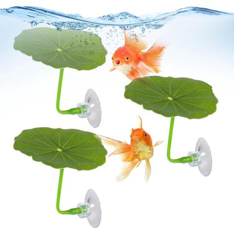 Amaca a 3 pezzi con foglie per pesci betta, pianta da acquario in plastica morbida, luogo di riposo per i pesci dove dormire, nascondersi e giocare. (1/4)
