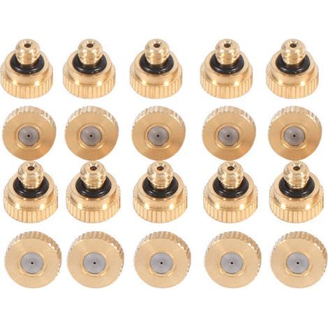 Buses de brumisation en laiton pour système de refroidissement (0,4 mm) 10/24 UNC Garden 20pcs (1/4)