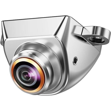 Caméra de recul AHD 720P chromée grand angle 170° vision nocturne HD, aide au stationnement compatible tous véhicules (1/5)