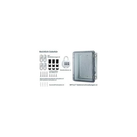 Coffret Electrique Etanche Exterieur,Boitier Etanche IP65, ABS BoîTe de Jonction,Boite Etanche Electrique Exterieur avec Accessoires De Montage Mural Et Serrure (230 165 120mm) (1/5)