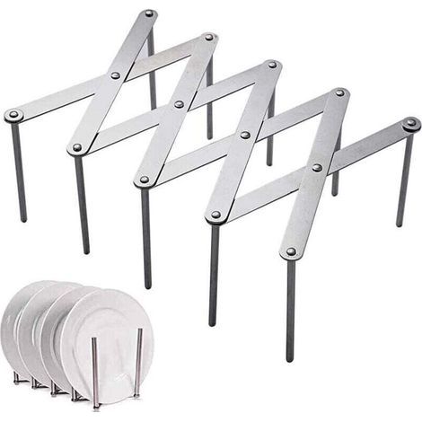 Ulisem Porta coperchi regolabile in acciaio inox, porta coperchi multifunzionale estensibile, organizer per coperchi, utensili da cucina per la preparazione (1/4)