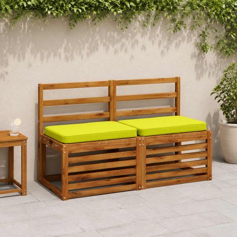 vidaXL 2-Piece Bench Cushions VUGHT 2 pcs 100% Polyester Bright Green (1/5)