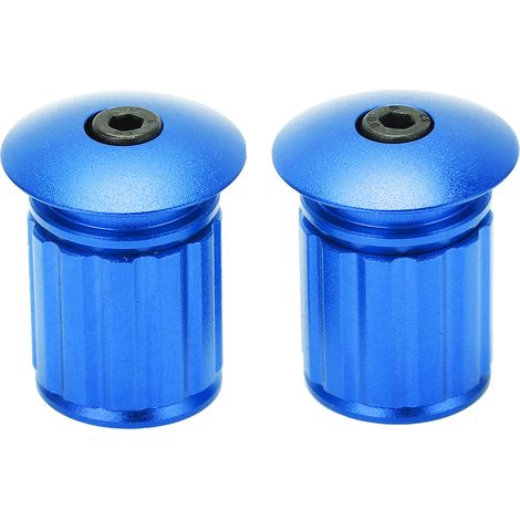 Lenkerendkappe aus Aluminiumlegierung für Mountainbikes, Falträder und Rennräder – Blau