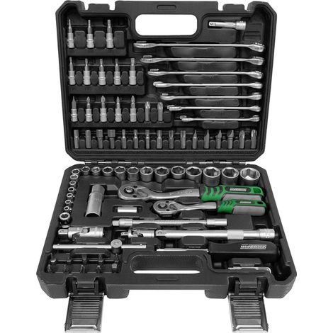 Brüder Mannesmann Werkzeugkoffer M29113 82-tlg. 1/4" und 1/2" Antrieb Steckschlüsselsatz (1/4)