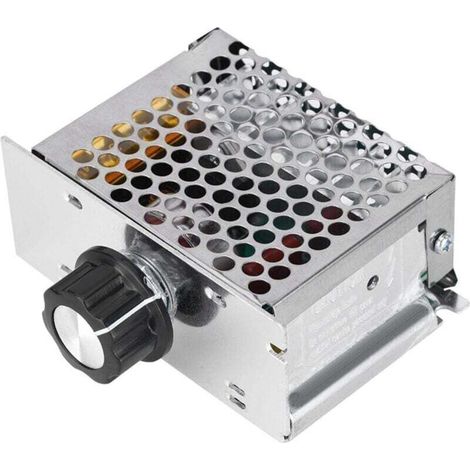 Sollbry Régulateur de tension ca, régulateur de tension de contrôle de vitesse, régulateur de tension ca 4000W variateur 220V régulateur de température de vitesse de moteur électrique (1/4)