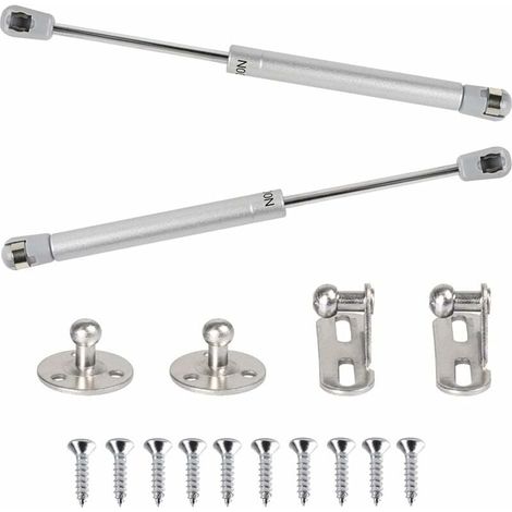 resortes de gas hidráulicos de 100 N, brazo neumático para elevación, amortiguador de gas de 90 grados con tornillos, bisagra para puerta de armario, apertura suave, muebles de cocina, 265 mm (1/5)