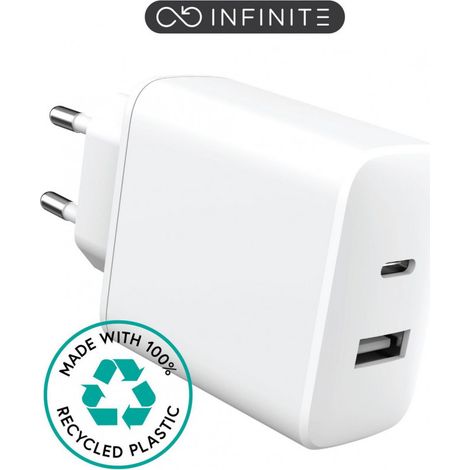 Chargeur de smartphone eSTUFF ES637031, charge rapide, blanc, secteur
