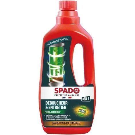 Spado 3in1 Abflussmittel transparent 1L zur Rohrreinigung