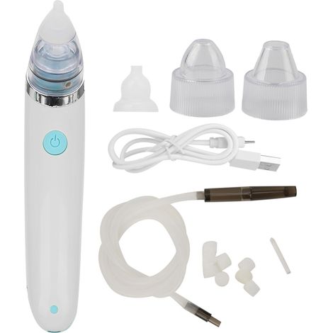Aspirateur nasal multifonction bleu pour nettoyage oreilles et points noirs (1/5)