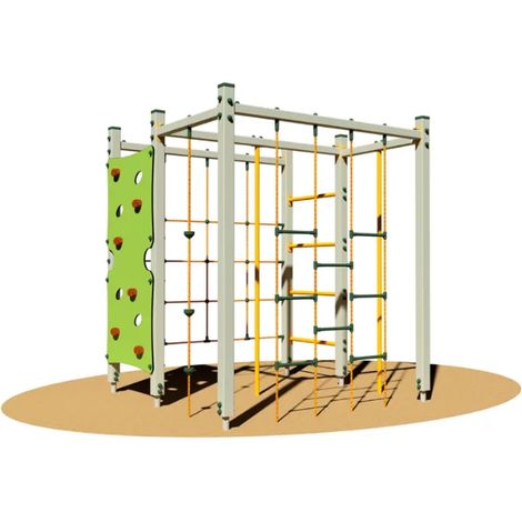 Falcon 715 aire de jeux de gymnastique cm210x210x245h mur d&039escalade &agrave corde - 1 Kg