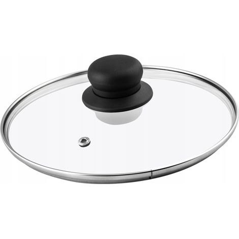 KADAX Tapa de Vidrio para Sartenes y Ollas, Tapa Resistente al Calor con Mango de Plástico para una Cocción Fácil y Segura (30cm) (1/5)