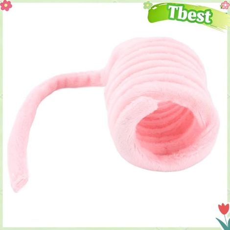 Tbest Jouets à ressorts pour chat Jouets à Ressorts de Chat Jouet de Chat en Peluche à Ressort à Croquer animalerie jouet Rose (1/5)