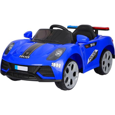 Macchina Elettrica della Polizia per Bambini 6V Police Blu (1/5)