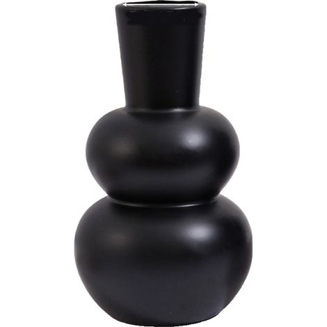 Dekorative und schwarze Kunststoffvase, ideal für die Innendekoration, Salon, Büro, Krippentisch, Hochzeiten und andere Anlässe. (1/5)