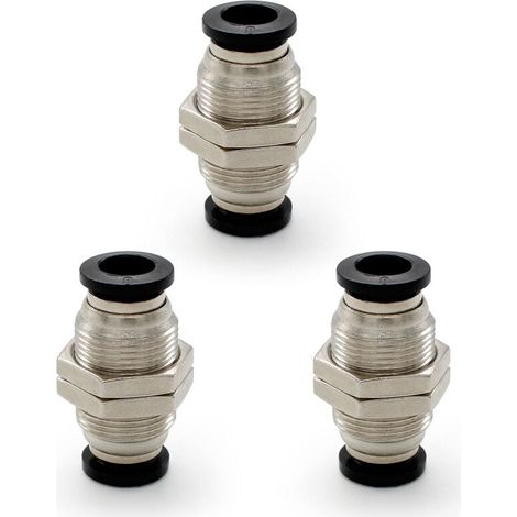 [NIEMALS VERWENDET] 3-teilige pneumatische Anschlüsse, pneumatische Schottverschraubung, pneumatischer Schnellverbinder, anschließbarer Schlauchdurchmesser 8 mm