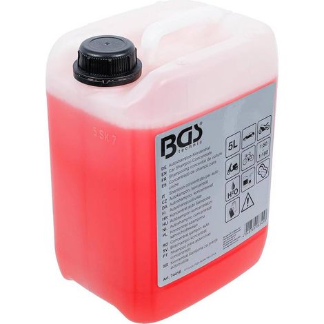 Shampooing Concentré Voiture 5L - Rouge - Nettoyage Efficace et Brillance Durable, Pro - D-Work